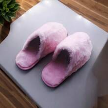 Unisex Plush Slippers For Women And Men Comfortable Winter Bedroom Slippers - 羅莎 - 查看 1