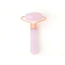 1pc Acrylic Face Roller, Lymphatic Drainage Massager, Faux Jade Face Roller, Pink Lymphatic Drainage Facial Massager, Non-Natural Jade, Refines Facial Contours, Single Head Roller, Facial Massage Roller