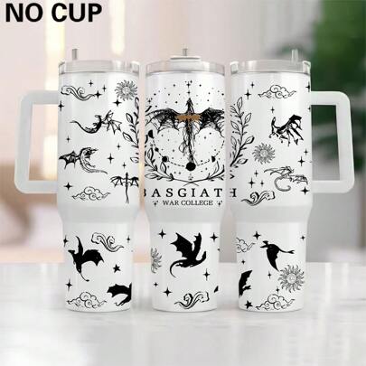 1 st. set Fourth Wing UV DTF överföringsklistermärken, högkvalitativa vattentäta flaskdekaler, för 40 oz tumblers, gör-det-själv-wrap-stil plastglasdekorationsöverföringspapper