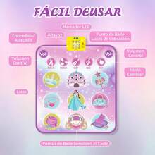Tapete de Baile para Niños, Alfombrillas Musicales 5 Modos Desafío con Luz Indicadora LED, Manta Juego de Baile Infantil Iluminada Bluetooth, Regalo Juguete para Niño y Niña 4-14 Años - 1 - Ver 5