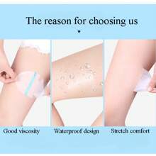 Envoltura elástica y transparente sin costuras para protección del muslo, rodilla y pantorrilla contra el roce
