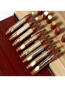 1 Marcador de reparación de muebles, gabinete de madera, varilla de relleno y reparación de piso, kit de recuperación de arañazos, bolígrafo de retoque de pintura, kit de reparación de material compuesto (se envían algunos estilos, posiciones o logotipos al azar y no afectan el uso)