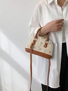 Bolso cruzado casual 2025 nuevo para mujer, elegante bolso cruzado de mano de paja