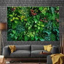1 Stück, 2D natürlicher grüner Wald Fotohintergrund, für Wand Montage im Wohnzimmer, Schlafzimmer, Büro, Wohndekoration, Raumdekoration, Party Dekoration