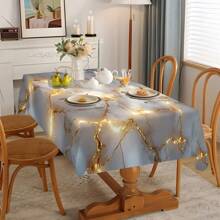 1/20 Stücke elegante goldene und weiße Marmorierung Tischdecke - luxuriöses Polyester, rechteckige Tischdecke für Zuhause, Büro oder Schreibtischnutzung, perfektes Geschenk für Feiertage, Esszimmer Dekoration