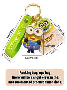 Minions Authentische Comic-Minions Schlüsselanhänger Anhänger, kreative Paar Auto Taschen, Figuren, Schlüsselanhänger, Anhänger und kleine Geschenke für Zimmer Dekoration, Schlafzimmer Dekoration, Heim Dekoration, Wand Dekoration, Schul Dekoration, Schul Überraschungen, Studenten Wohnheim Dekoration, Schulanfang