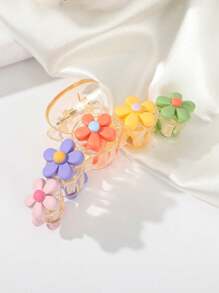 1pc/2pcs Fashionable Candy-Colored Dopamine Flower Y2K Sweet Hair Claw, Suitable For Daily Wear And Outfit Matching Claw Clips Hair Clips Hair Jaw Clip Hair Clamps Hair Clutch Hair Catcher Clip