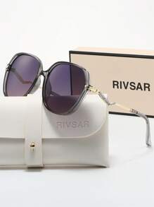 RIVSAR Óculos de Sol Polarizados Elegantes de Olho de Gato com Cristais para Mulheres, Óculos de Sol Redondos Transparentes Fashion para Uso Externo, Casual, Festa, Viagem e Férias, Óculos de Sol de Marca Premium para Presente de Feriado, Adequados para o Dia dos Namorados, Natal e Halloween