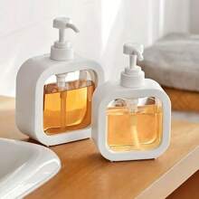 2/4pcs Reusable Hand & Bath Soap Dispenser Kit For Bathroom & Beyond–Versatile 300ml/500ml Liquid Containers In White& Black,Perfect For Body Wash,Shampoo & Conditioner,With Sturdy Plastic Bottles &Labels,Ideal For Travel,Hotels,And Camping Adventures