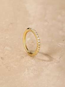 1pc S925 Sterling Silver Zirconia Earring, Seamless Open Design With Ear Clip, Suitable For Women's Daily Wear, Best Gift For Girlfriend, Mother, Sister - Single - View 7