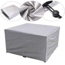 4/2/1PC Heavy Duty Waterproof Garden Patio Furniture Cover Rattan Table Cube Set Outdoor - Silver - View 4