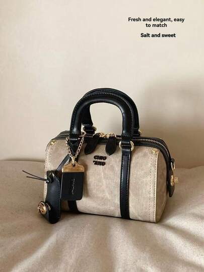 حقيبة يد نساء لون الموكا نصف المخبوزة، حقيبة يد عالية الجودة جديدة لعام 2025، حقيبة كتف متقاطعة