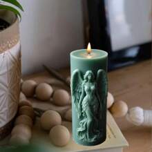 1pc 3D Mythical Wings Goddess Fragrance Candle Silicone Mould, DIY Soap, Fragrance, Plaster Decor, Home Accessories, Creative Gift, Reusable Silicone Mold
