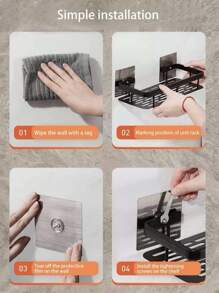 1 pieza Soporte de ducha de estilo moderno montado en la pared para el baño, accesorios de baño, decoración de la habitación