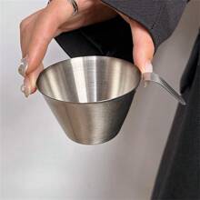 1pc Stainless Steel Italian Coffee Extraction Cup; Espresso Liquid Receiving Cup; Ounce Coffee Creamer; Narrow-Mouthed Cup; Outdoor