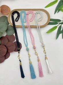 1 pieza Rosario musulmán de 99 cuentas, pulsera de cuentas de oración