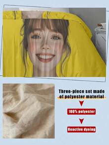 Conjunto de cama personalizado com 3 peças, capa de edredom de plumas personalizada, edredom personalizado, roupa de cama personalizada, capa de edredom de plumas personalizada, crie sua própria roupa de cama - Multicolorido - Ver 4