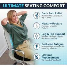 Product Quantity Guarantee ComfiLife Premium Gel & Foam Cushion – Doctor Recommended Office Chair Cushion, Car Cushion – Chair Cushions Back & Sciatica Pain Relief – Cushions Office & Desk (Black) VUWJ - 木炭 - 查看 5