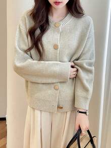 女士简约休闲优雅针织开衫