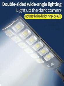 1 szt. 504 LED Solar Light, lampa zewnętrzna, 3 tryby, zasilana energią słoneczną, dwurzędowa, zintegrowana, 8000LM, 6500K, wodoodporna, czujnik ruchu, lampa bezpieczeństwa do ogrodu, idealna na Halloween, Boże Narodzenie, Święto Dziękczynienia, dekoracja, kemping na zewnątrz, lampa uliczna, (dostępna w rozmiarach S/M/L/XL/XXL) - białe światło - Zobacz 6