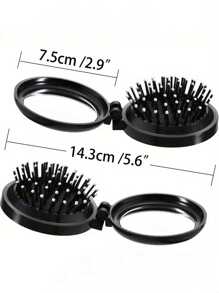 1 pieza Espejo plegable con peine de la serie Macaron, peine pequeño con cojín de aire y espejo de maquillaje, cepillo de masaje para cabeza con espejo estilo niña DIY, todo en uno, peine con cojín de aire minimalista Macaron, espejo portátil de unicolor con cepillo de masaje, peine plegable de color caramelo para mujeres, maquillaje, barato, decoración de habitación, tocador, viaje, dormitorio, accesorios de maquillaje, espejo, espejo de tocador, mini espejo, espejo compacto, espejo pequeño, espejo de mano