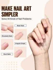 TOMICCA 5-In-1 Nail Tips And Gel Set, Soft Gel Extended Nail Set,With Nail Lamp, Nail Glue ,Nail Clippers, Nail File,500Pcs/Box Nail Tips,Suitable For Home DIY Nail Enhancement Or Gift Giving - Women's Essential Nail Art Tool - Nhiều màu - Xem 7