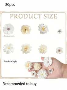 20 piezas - Combinado de flores artificiales de estilo floral púrpura, flores de seda dalias y rosas con tallos para manualidades de boda nupcial, baby shower, arreglos florales, centros de mesa, decoración del hogar