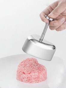 1pc 304 Stainless Steel Triangle Onigiri/Sushi Mold, Sturdy Bento Box Rice Ball Mold - Silver - View 5