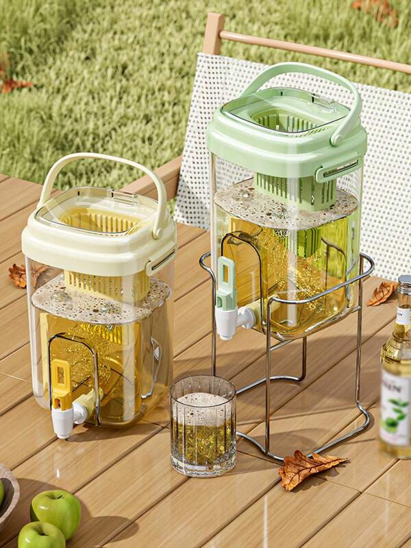 2.5L Cubo de hielo de lujo con grifo, dispensador de té de frutas, enfriador de bebidas para uso en el hogar/exterior, excelente para picnics y reuniones de verano