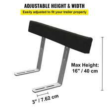 48" P-Shaped Boat Trailer Guide-On With Carpet-Padded Boards For Easy Loading And Unloading - Black - View 10