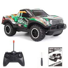 Coche de juguete todoterreno para niños: velocidad y diversión con luces - Verde - Ver 1