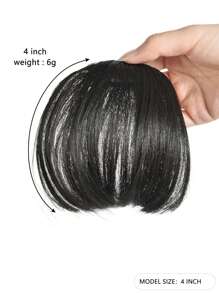 Clip In Air Bangs Thin Fake Fringes Natural Straigth Synthetic Neat Hair Bang Accessories For Girls Invisible Natural 4 Colors