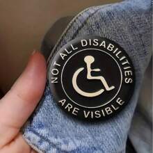 1pc Not All Disabilities Are Visible Lapel Pin, Chronic Illness Disability Awareness Enamel Pin, Backpack Accessory'