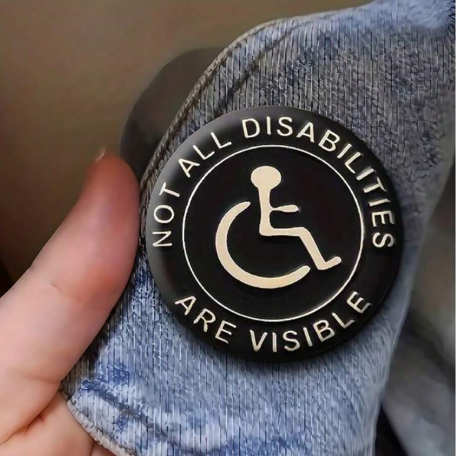 1pc Not All Disabilities Are Visible Lapel Pin, Chronic Illness Disability Awareness Enamel Pin, Backpack Accessory'