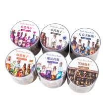have a good day 1 Roll 78.74inch(200cm) Vintage Style Witch's Potion Bottle Series Stickers On Roll Cutting Decor Collage Card Material Aesthetics Scrapbooking DIY Sketchbook Personalized Hand Account PET Tape Office & School Supplies,School Supplies,Back To School