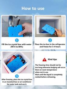 1/2pcs Ice Packs For Lunch Box - Reusable Ultra-Thin Freezer Packs, Long-Lasting Cool Packs - Perfect For Insulated Lunch Boxes, Breastmilk Storage, And Keeping Food Fresh For Hours, For Travel Picnic Lunch, Car, Office - Multicolor - View 6