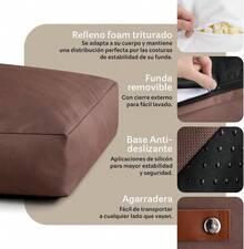 ESQUIMAL Cama Antiestrés de Foam para Perro y Gato, Colchoneta para Mascota Lavable (Café, Chico) - Azul - Ver 5
