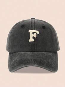 1 pieza Gorra de béisbol con 26 letras para niños, sombrero de sol lavado para niños/niñas pequeños para uso diario, protección UV