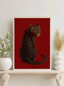 1 件复古少女墙面艺术海报，Y2K 时尚装饰，豹纹印花，美观的宿舍和公寓装饰，豹纹墙面艺术，无框 - 彩色 - 查看 24