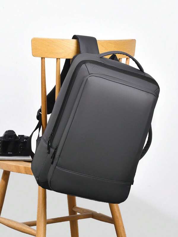 A USB Charging Backpack Computer Bag, Business Waterproof Oxford Cloth Retractable And Expandable Computer Bag, College Students Schoolbag, Two Handheld Mode, Switch At Will, Professional Office Workers Business Commuting Laptop Bag, Men And Women Universal Short-Term Suitcase Shoulder Bag
