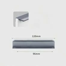 1 Pc Aluminium Alloy Hidden Furniture Door Handles Side Mount No Drilling Installation Wardrobe Cupboard Pulls Cabinet Drawer Knobs Furniture Hardware