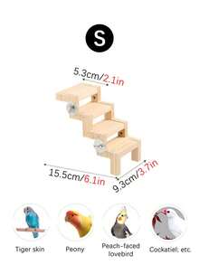 1pc Bird Cage Perch, Bird Climbing Ladder, Z-Shaped Cloud Ladder Toy, Interactive Parrot Climbing Toy, Suitable For Bird Cage Use