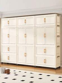 Large Capacity Folding Wardrobe, Multi-Layer Kids Baby Clothes Storage Cabinet, Home Clothing Organizer Box - Multicolor - View 12