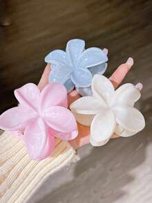 3 件优雅优质扎染大理石花纹花卉设计爪夹，适合女士日常、学校、通勤、女士、派对、约会、街头服饰、时尚高端发饰发夹发夹发夹发夹 - 彩色 - 查看 12