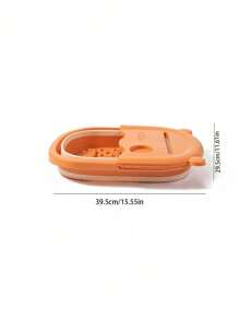 Foldable Massage Foot Basin For Adults, Home And Dormitory Use Simple Design With Cover, Deep Soaking Foot Bath Foldable Foot Soaking Bucket, Home Use, Simple Massage, Wellness, Foot Bath Basin, Over Knee, With Cover, Keeps Warm, Light Weight, Space Saving