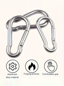 Caribeaner Clip Keyring Bulk Spring Snap Hook Key Chain Clip Aluminum D Ring Small Carabiners For Backpacking, Camping, Hiking,D-Shaped Aluminum Mountaineering Buckle Keyring Portable Snap Ring Spring Hook For Clips For Outdoor Activities Carabiner Clip,Aluminum Alloy Carabiners For Men And Women, Use For Outdoor Climbing, Backpack And Daily Wear - Multicolor - View 3