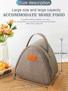 1 Stück neue dreieckige Reiseball Tasche, tragbare Lunch Tasche, Minimalistisch Mode Lunch Tasche, Büro Ess Tasche, große Kapazität Picknick Tasche, Studenten Lunch Tasche, kein Lebensmittelkontakt