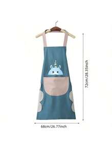 2/1 pieza Delantal impermeable y resistente al aceite de alta calidad para cocinar, delantal de cocina de moda para hombres y mujeres, uniforme de trabajo para adultos