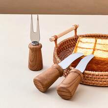 1/2 Stück vertikales Edelstahl Buttermesser mit Kunststoffgriff, multifunktionale mini Käse-Streichspatel, Käsemesser und -gabel, Brot, Toast, Marmelade Spatel, Backwerkzeug, geeignet für Küche und Restaurant Utensilien