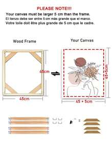 SURELIFE 1 Set Wood Canvas Stretcher Frame DIY Bars Kit For Gallery Wrap Oil Painting Mounting Stretcher Strips Oil Painting Wall Art Decor 12X16 16X20 16x24in 20x40in